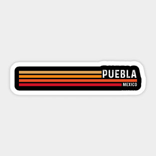 Retro Vintage 70s 80s Style Puebla Mexico Souvenirs Sticker